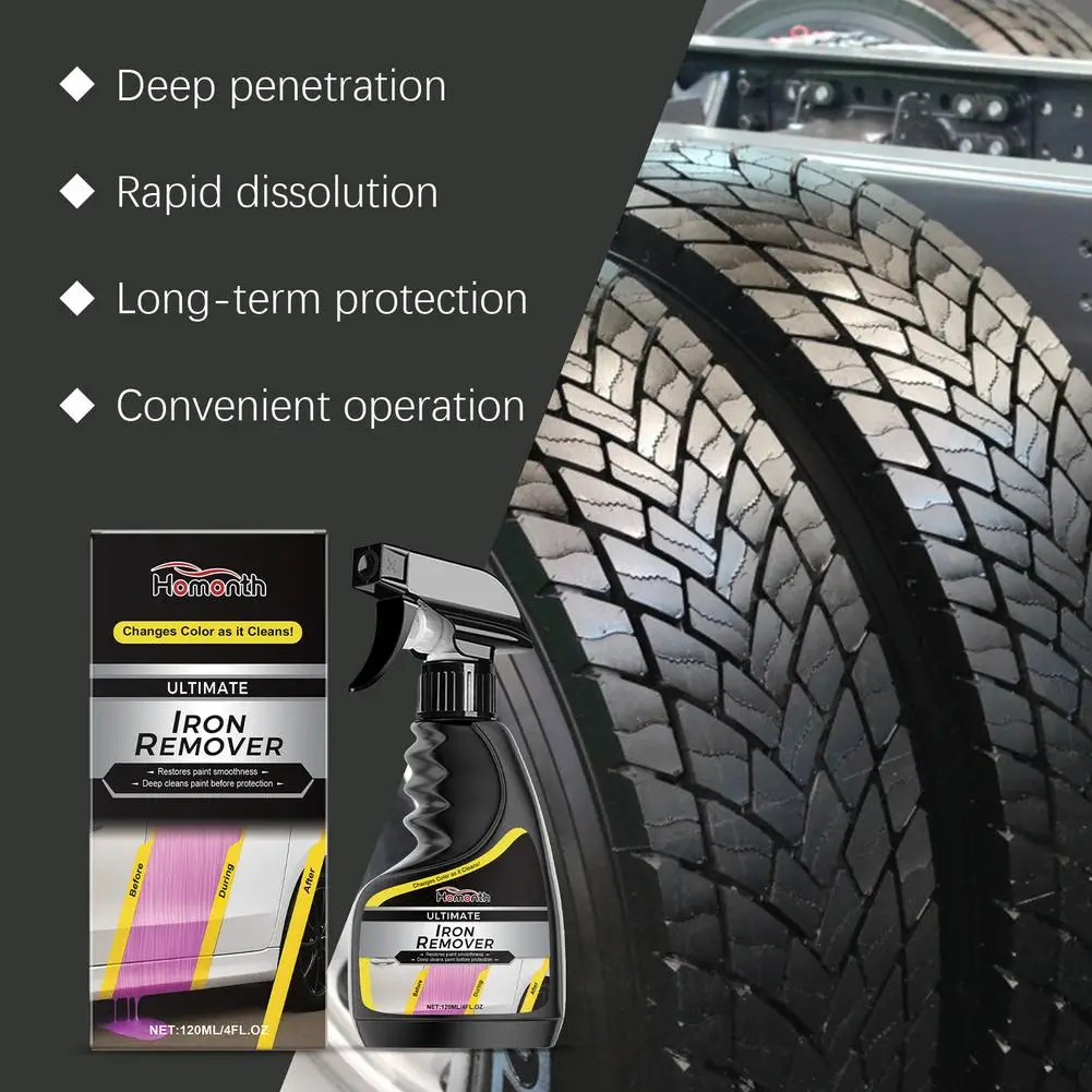 

120 мл автомобильное средство для удаления ржавчины, уход за колесами автомобиля, быстрое удаление труб, порошок для удаления железа, чистка металлического спрея, автомобильная ржавчина, выхлопная труба W9Q9