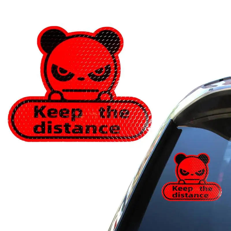 Reflective Car Stickers Back Innovative Panda Auto Sticker High Visibilty Car Decal Self Adhesive Car Stickers For Cars Bikes