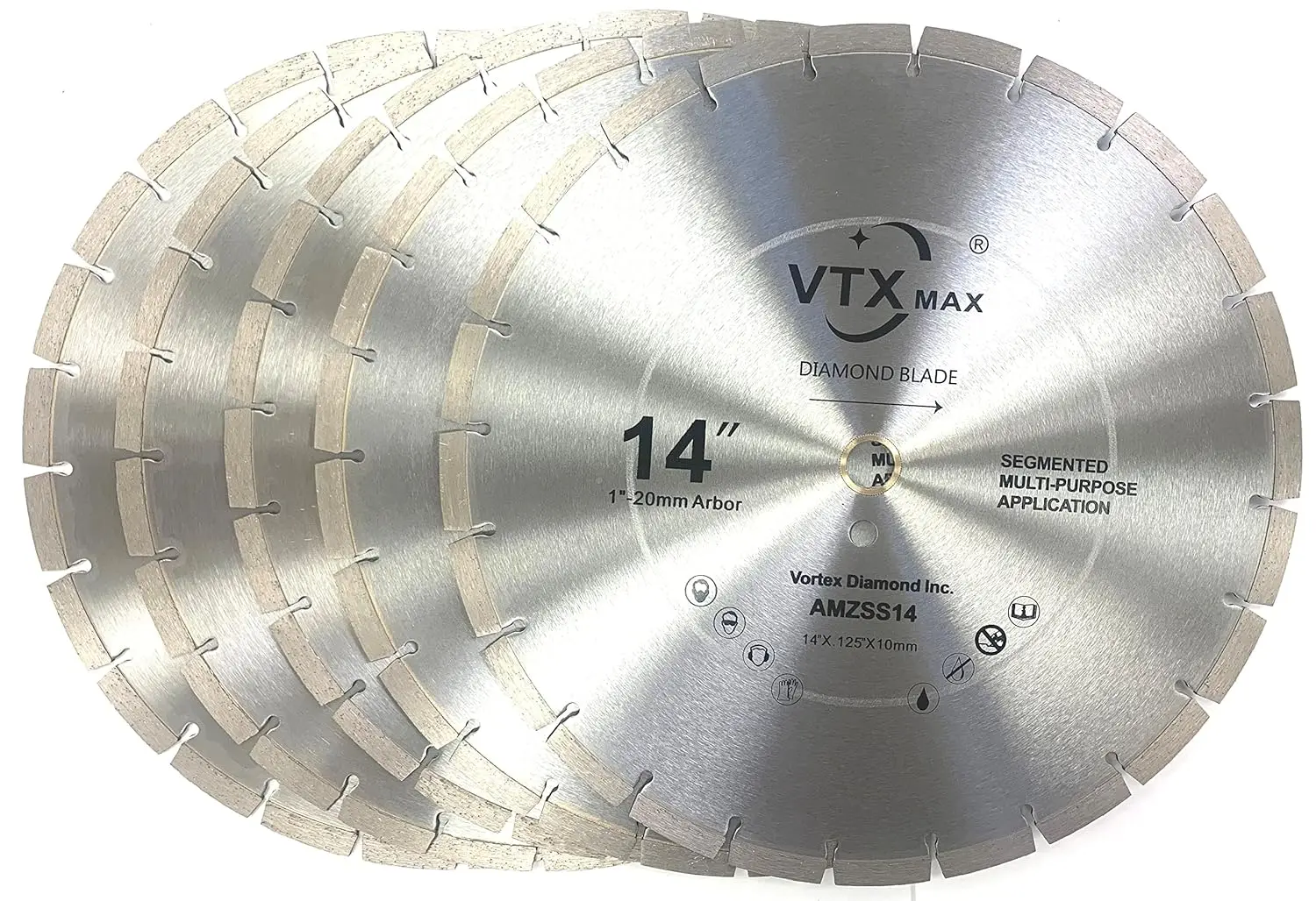 14 inch Dry or Wet Cutting General Purpose Segmented High Speed Diamond Saw Blades for Concrete Stone Brick Maso