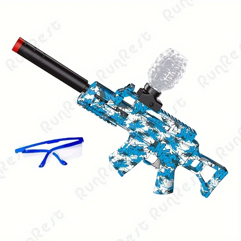 Gel Ball Blaster -Pistola eléctrica Blaster de 7,4 V Rifle de juguete de bola contra salpicaduras de alta velocidad, batería recargable de larga duración - Exterior