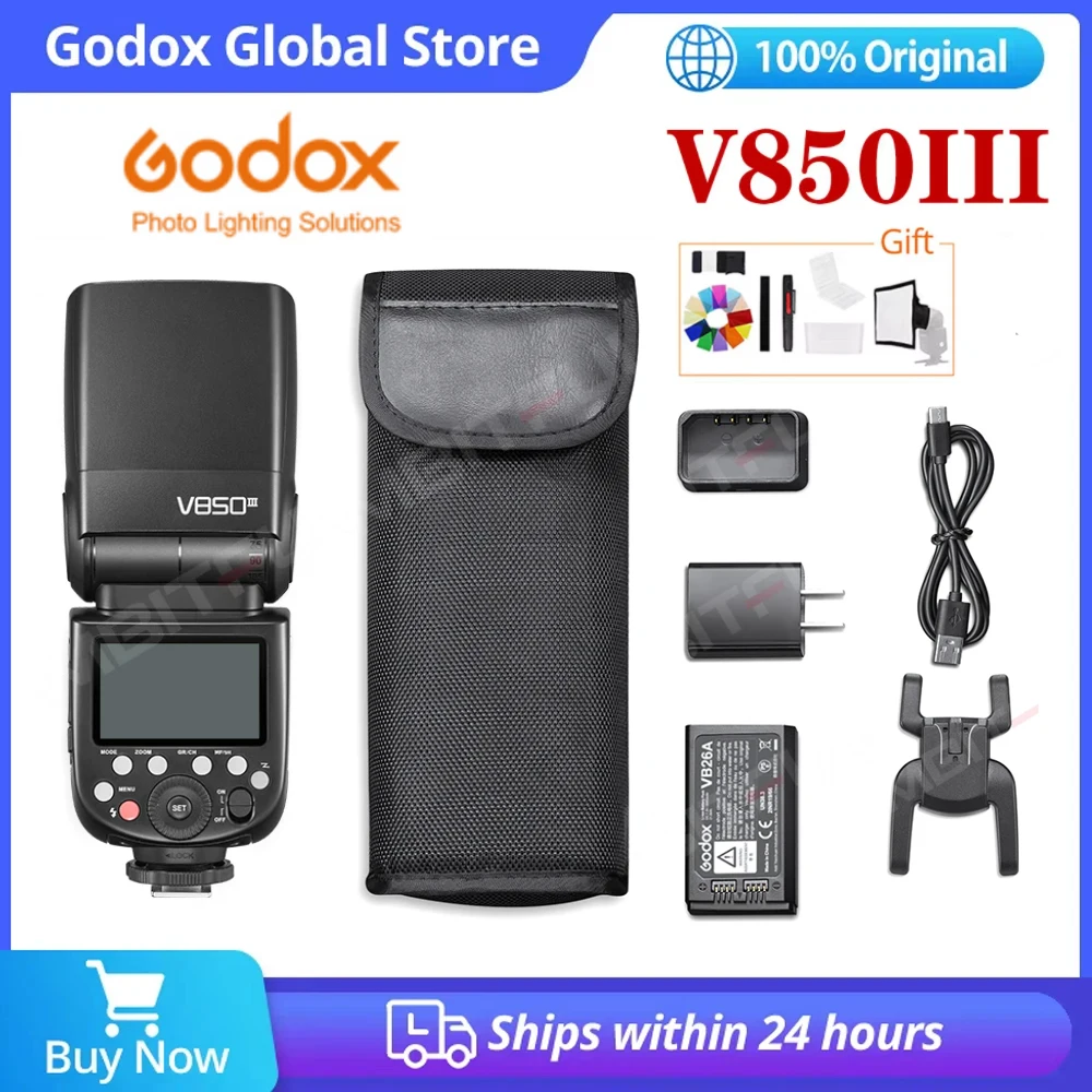 

Godox V850III 76W 2.4G GN60 Wireless X System Li-ion Battery Speedlite for Canon Nikon Sony Pentax Olympus