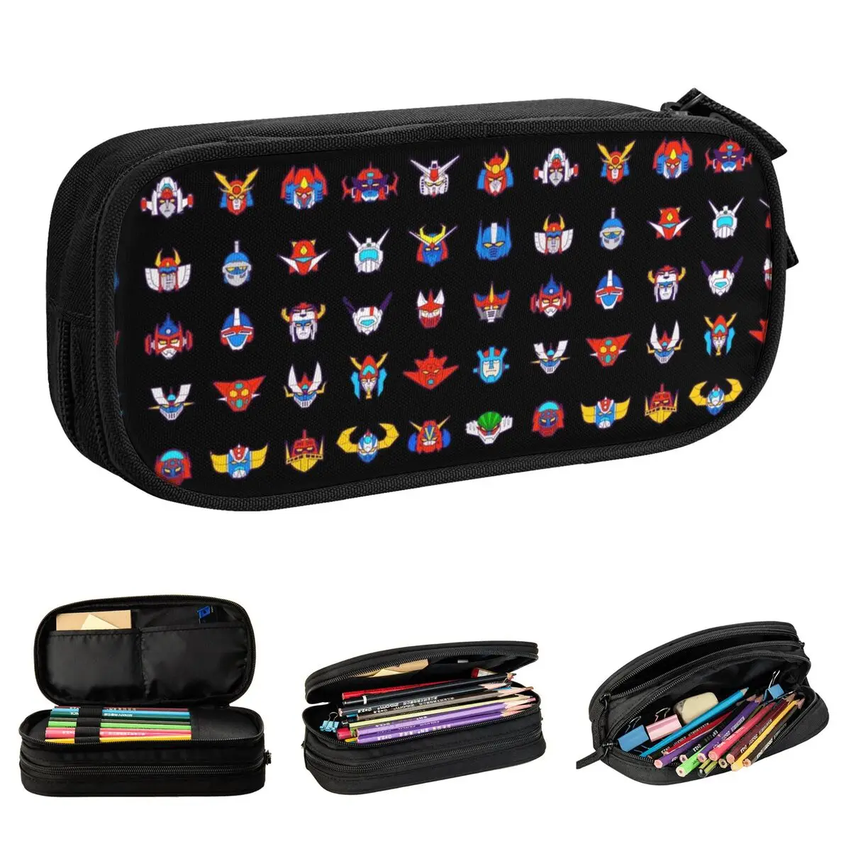 goldorak ufo robot grendizer lapis case actarus mazinger z pen box bolsa grande capacidade material escolar menina e menino presente 01