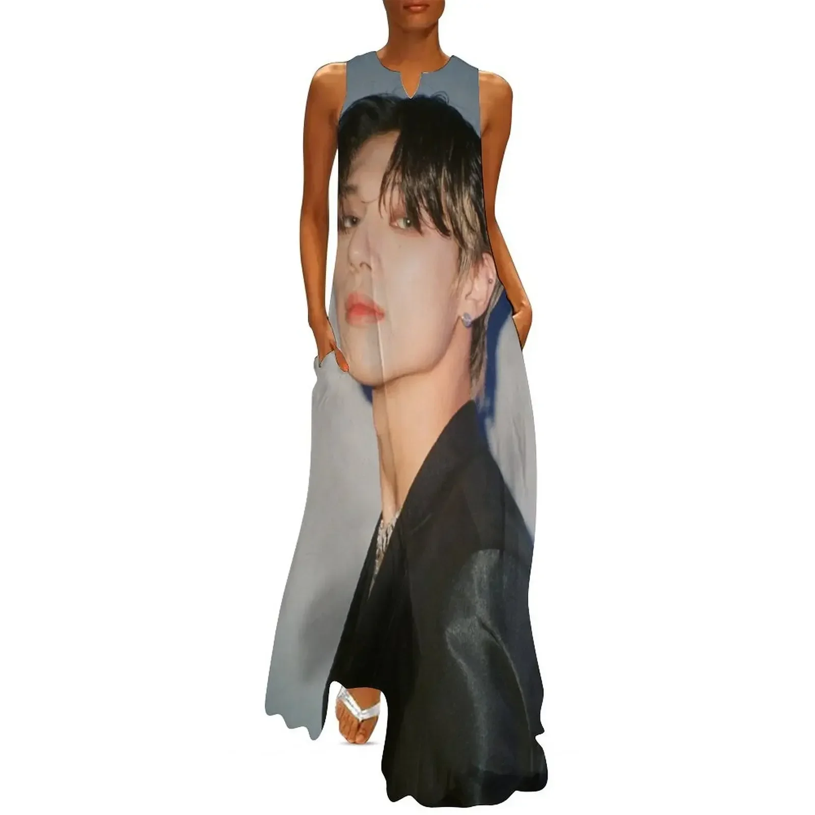 

ATEEZ Wooyoung Long Dress purple dress luxury dress women's summer 2025