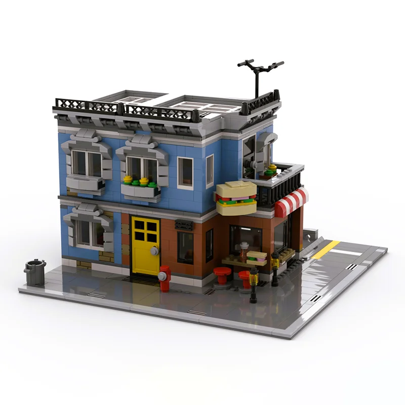 1161 قطعة MOC ركن ديلي محرك وحدات نموذج اللبنات العمارة تجميع لتقوم بها بنفسك لعبة فكرة التعليم هدايا عيد الميلاد للأطفال