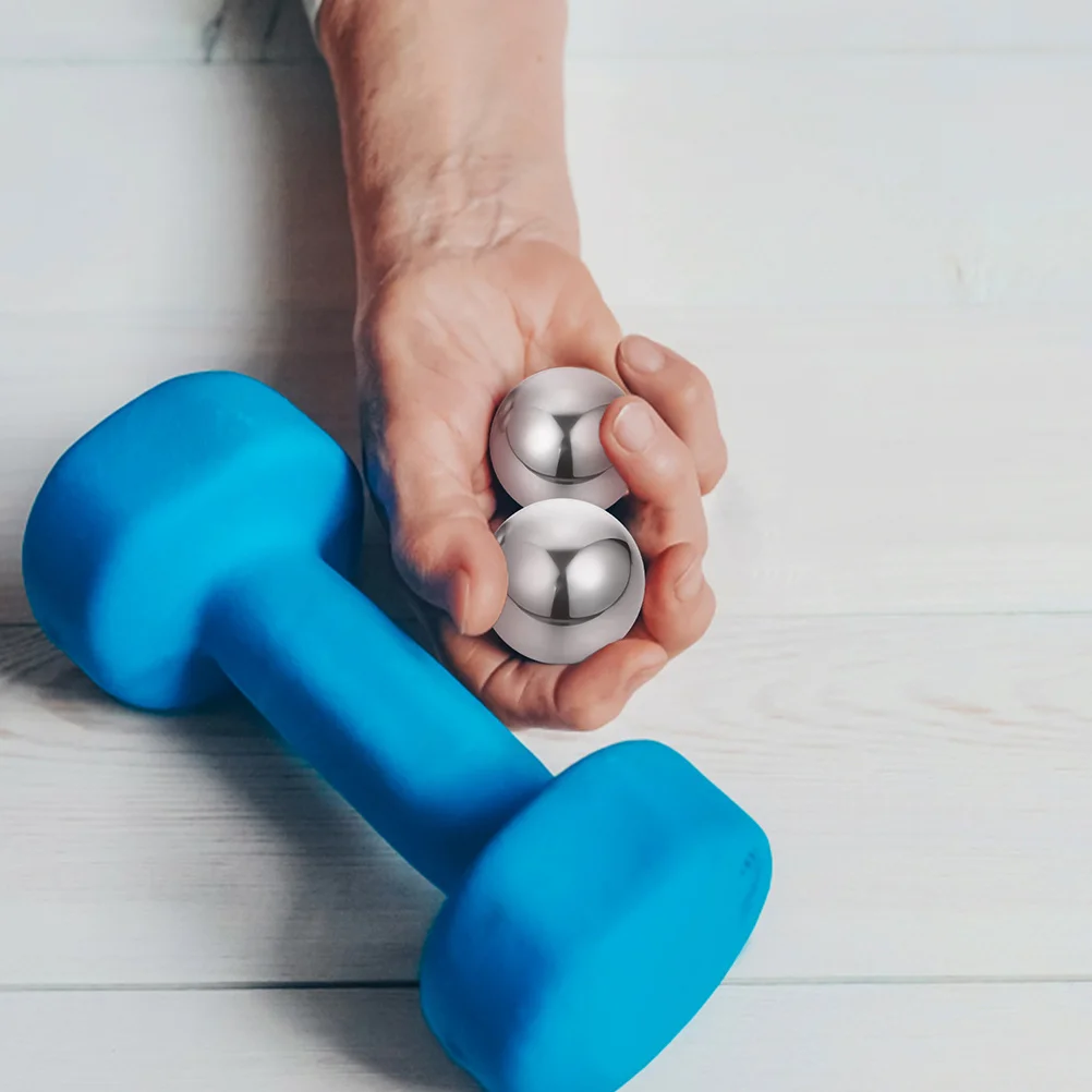 

1Pair Baoding Balls Stainless Steel Hand Exercise Balls Hand Massage Therapy Muscle Relaxing Roller Fitness Massage Tool