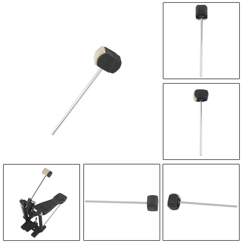 IRIN Bass Drum Pedal Stainless Steel Shaft Felt Head Beater Hammer Mallet Kick Percussion Instrument Accessory Parts Jazz Drum