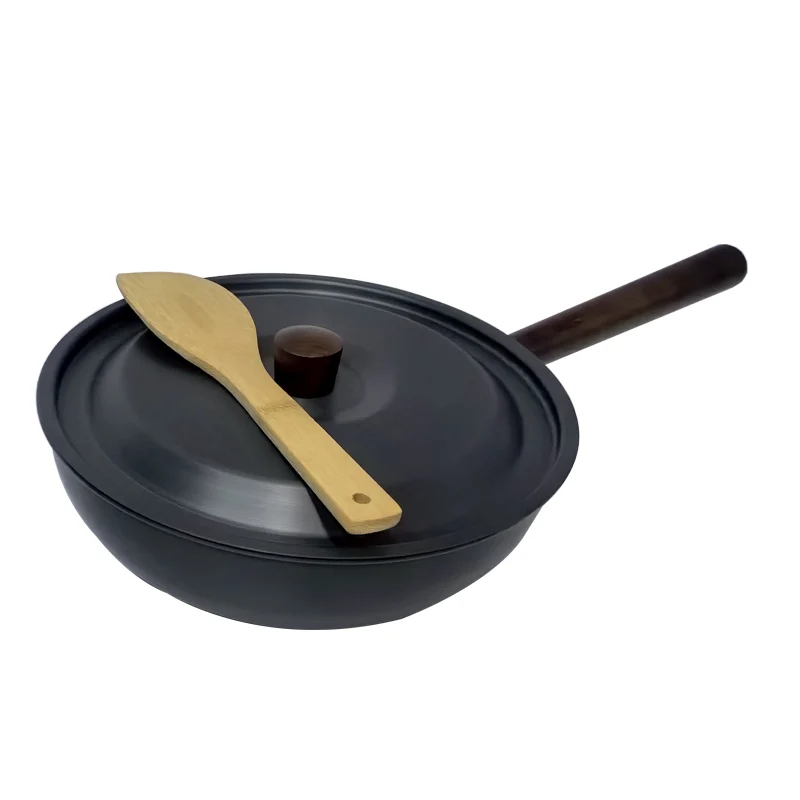 

26cm Wok Pan Steak Cooking Pot Non Stick Pancake Pans Handmade Cast Frying Gas Stove Induction Kitchen Cookware Wok Pan