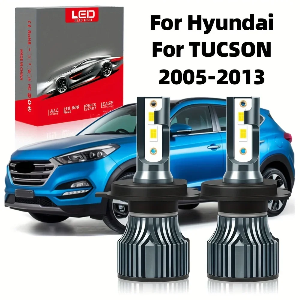 

Fit For Hyundai TUCSON (2005-2013), H4 Hi/Lo Beam Car Lamp 6000K White 130W Power Adjustable Chuck Plug-N-Play 50000hrs Lifespan