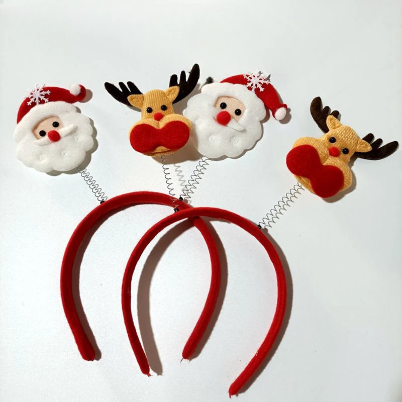 

*Christmas Headband Kids Gifts Adult Hair Accessories Santa Claus Elk Xmas Christmas Decor Photo Props New Year Gifts