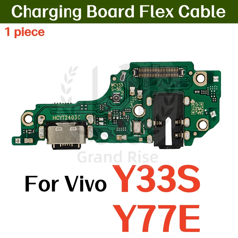 USB Charging Board Flex Cable For Vivo Y31S 33S 35+36 38 39 51S 52S 53 55 56 70S 72T 77E Y78+85 90 91 93S 97 1 2 300i T2 V29Lite