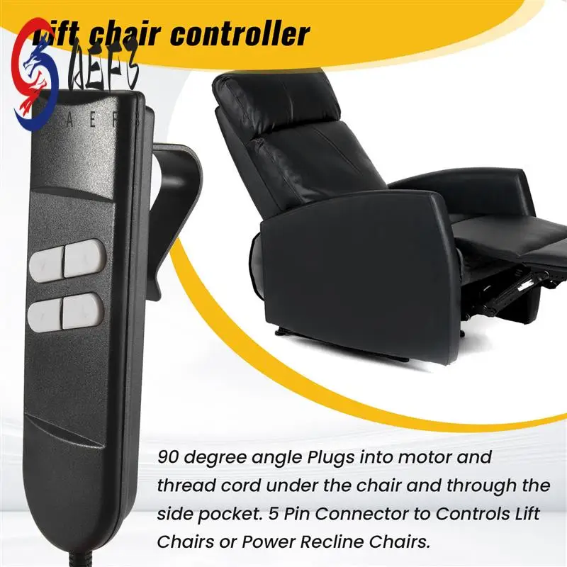 

AEF3-Electric Sofa Remote, 5 Pin 4 Button Power Recliner Remote Replacement For OKIN LIMOSS Pride Golden Berkline