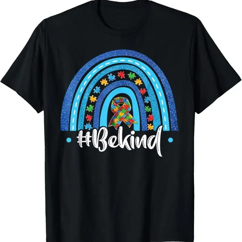 Be Kind Autism Awareness Acceptance Puzzle Rainbow Kindness T Shirt