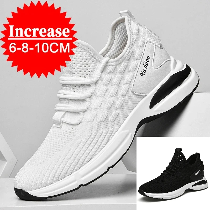 

Breathable Mesh Elevator Shoes Men's Sneakers Height Increasing Shoes Leisure Sports Taller Shoes Man Increase Shoes Insole 8cm