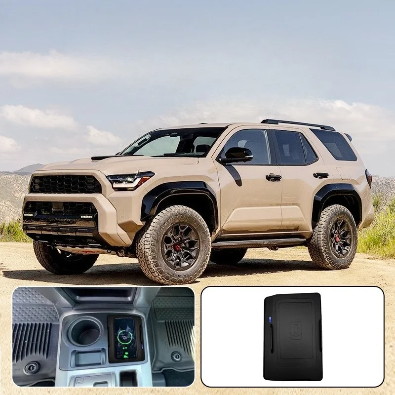 For Toyota 4Runner 2017-2024 USA Version Car Wireless Charger 15W Quick Charging Center Console Mobile Phone Charger