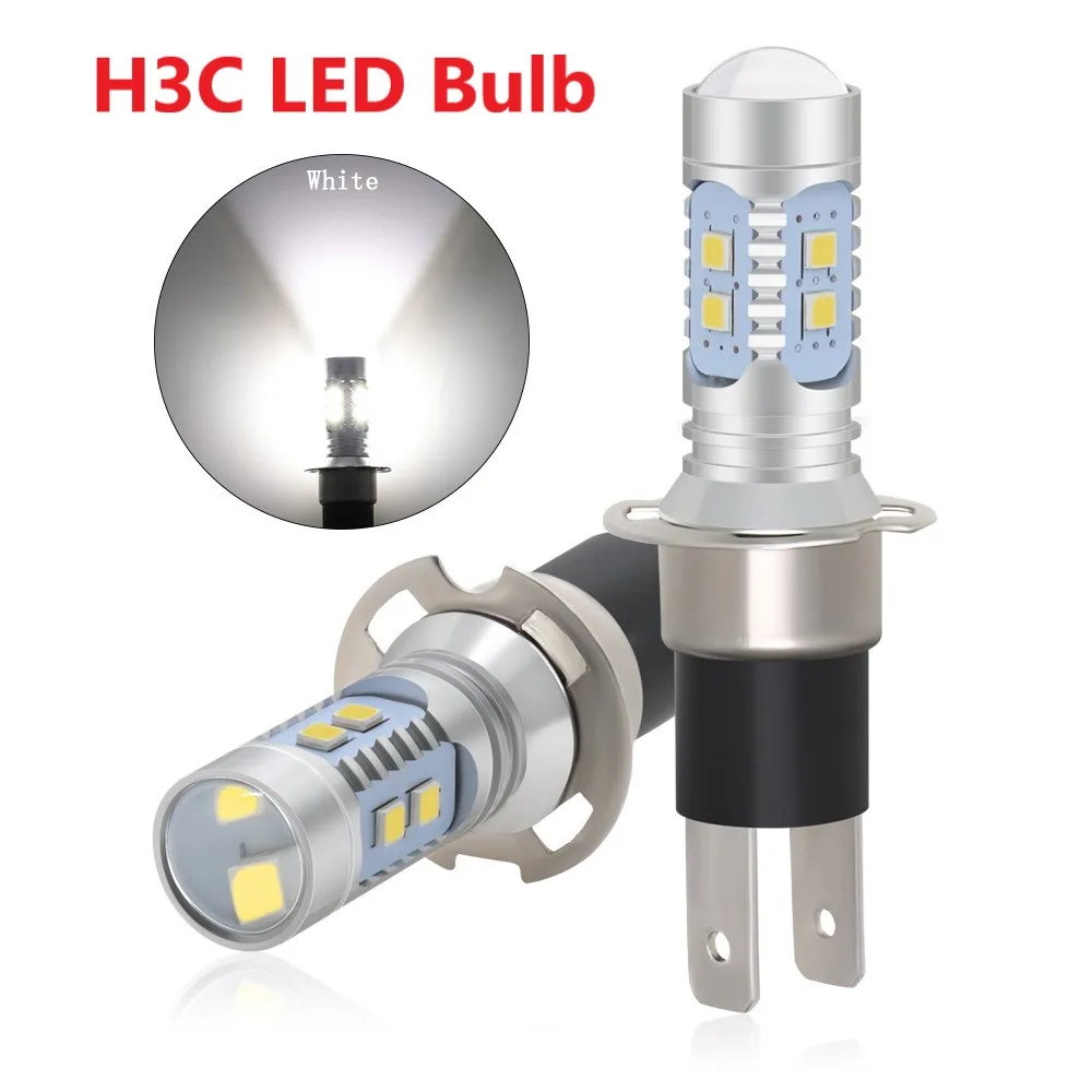 العالمي للسيارة H3C 2323 الضباب لمبة 6000 كيلو الأبيض LED 10SMD النهار تشغيل أضواء أضواء الضباب الأمامي والخلفي 12/24 فولت #2