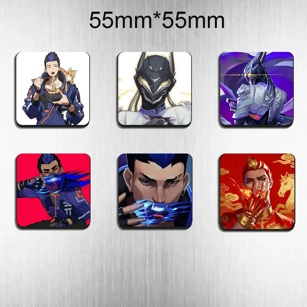 

Shooting game Miks Yoru Valoran Vyse Black Square Plastic Fridge Magnet, for Magnetic, No Trace Left, Durable, Smooth Textured