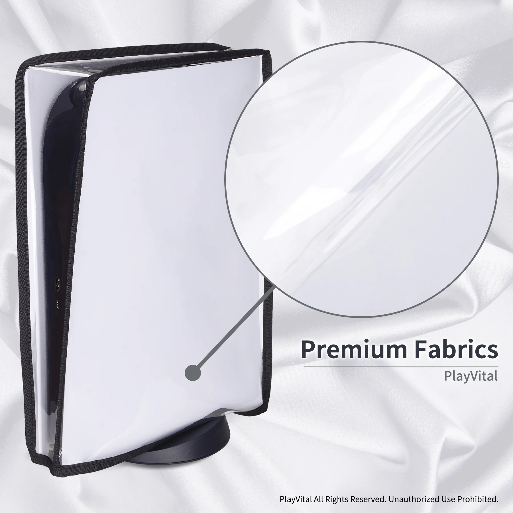 PlayVital 투명 먼지 커버, 방수 먼지 가드, 스크래치 방지 슬리브, ps5 콘솔 디지털 에디션 및 디스크 에디션