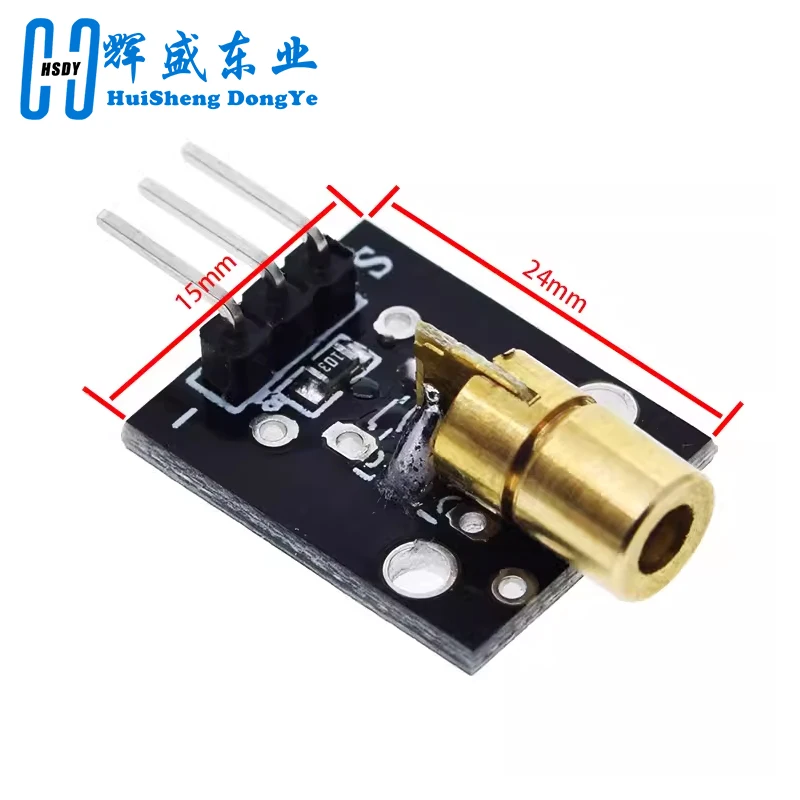 KY-008 650nm Laser Sensor Module 6mm 5V 5mW Red Dot Diode Copper Head for Arduino