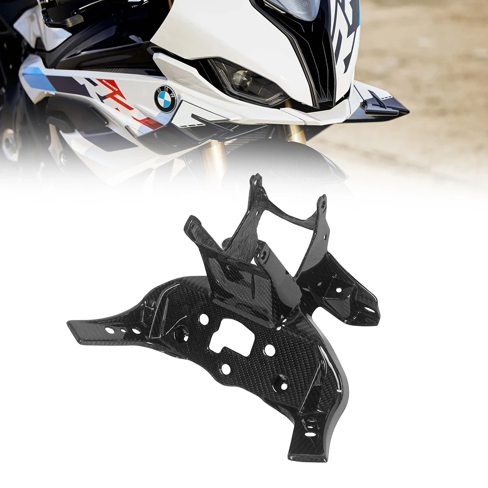 

1PC MOTO4U Motorcycle Carbon Fiber Front Holder Fairing Twill Accessories Bracket Protector For BMW M1000RR 2023