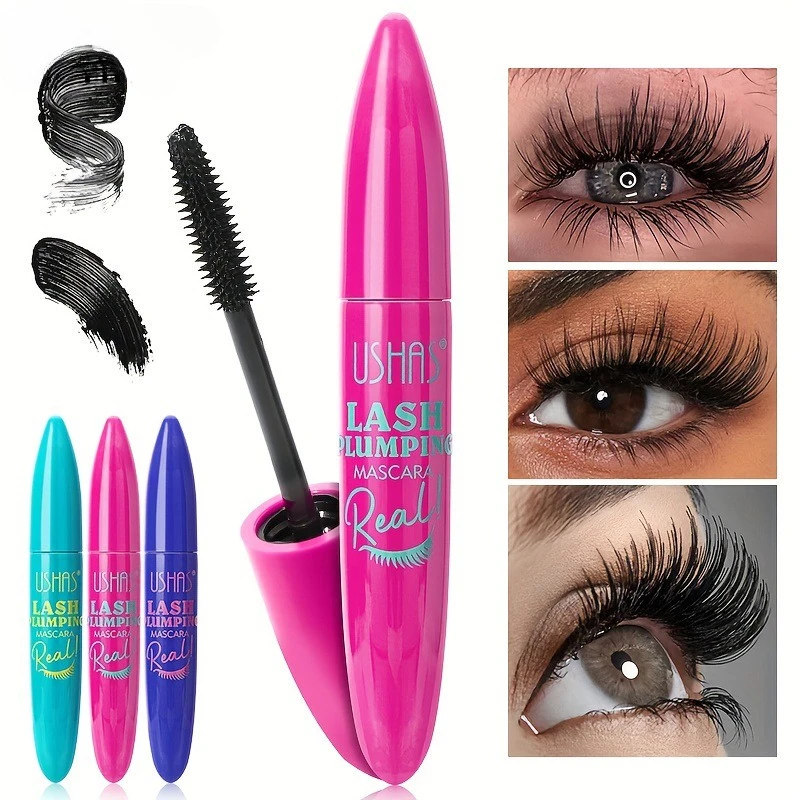Mascara en Fiber 4D, Volume imperméable, boucles allongées, fibres liquides, anti-taches, usage toute la journée, pour cils naturels et dramatiques, cosmétiques
