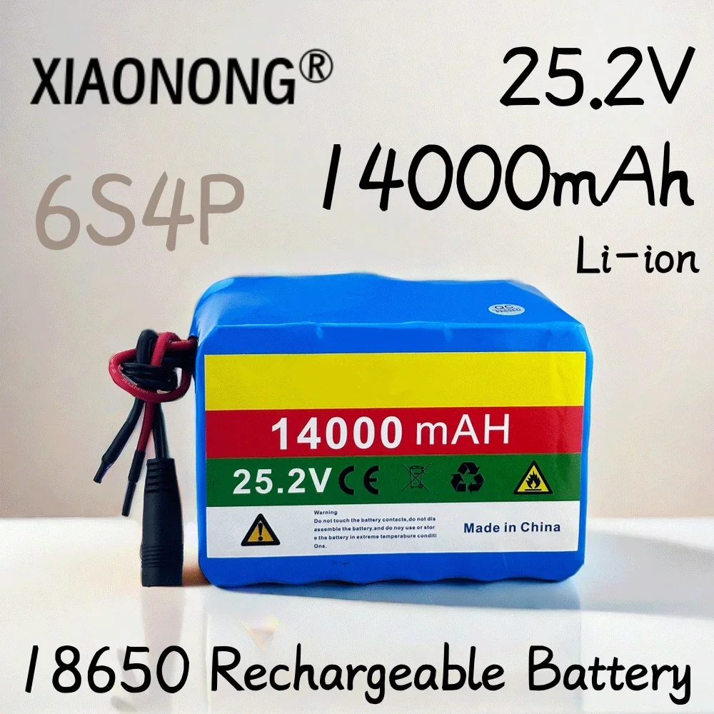 14000mah 25.2V Lithium ion Rechargeable Battery 6s4p Moped/Electric/18650 Battery Pack bms