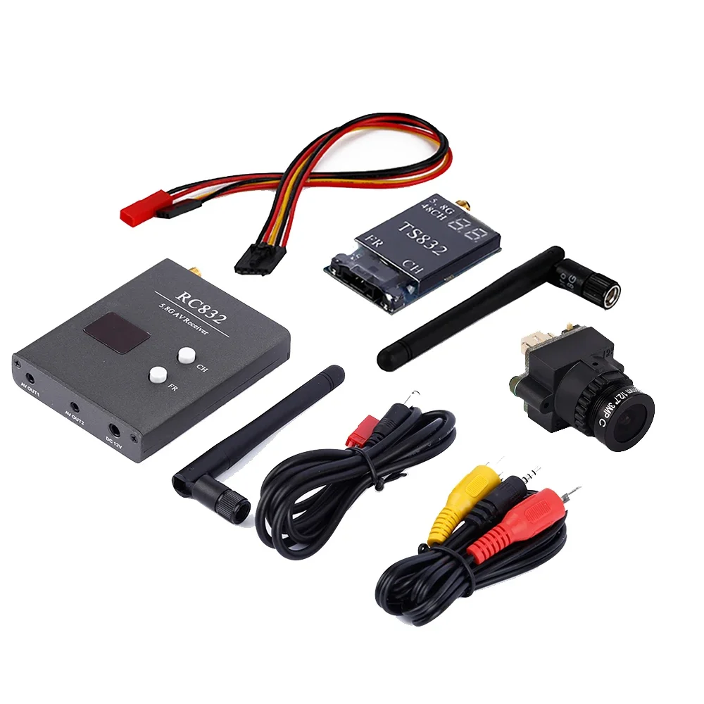 48CH 5.8G 600mw 5km Wireless AV Transmitter TS832 & RC832 Receiver & Mini HD 1000TVL camera for FPV Multicopter Aircraft