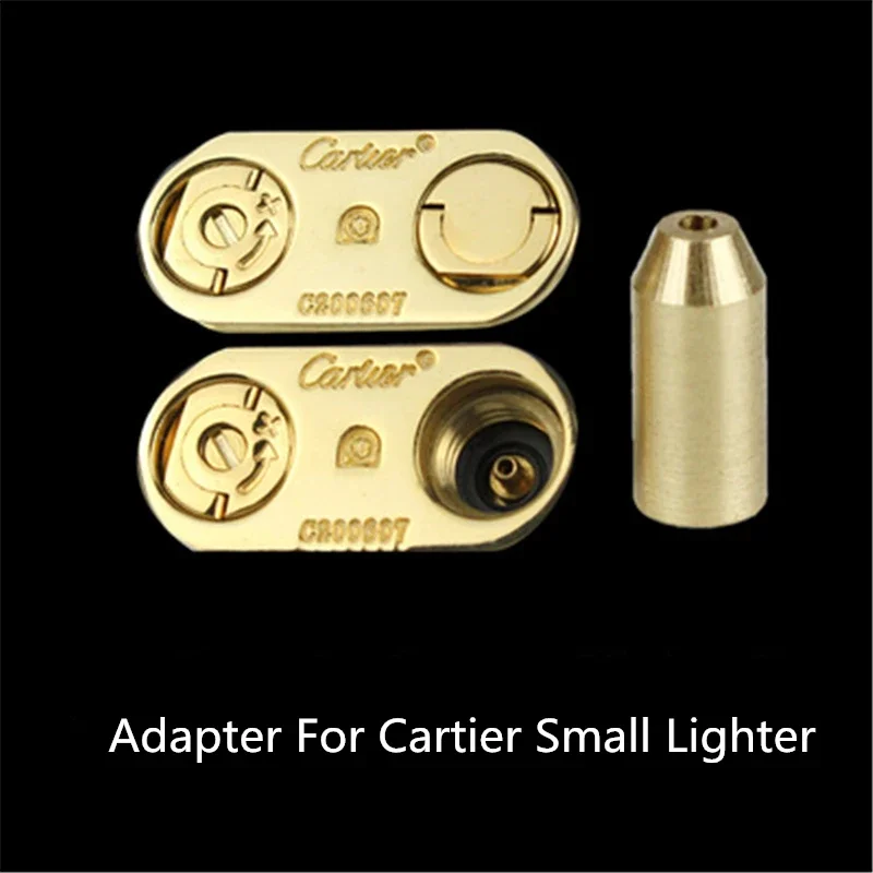 Brass Copper Nozzle Gas Filling Inflatable Head For Cartier Small Lighter Reusable Refill Butane Gas Adapter Lighter Accessories