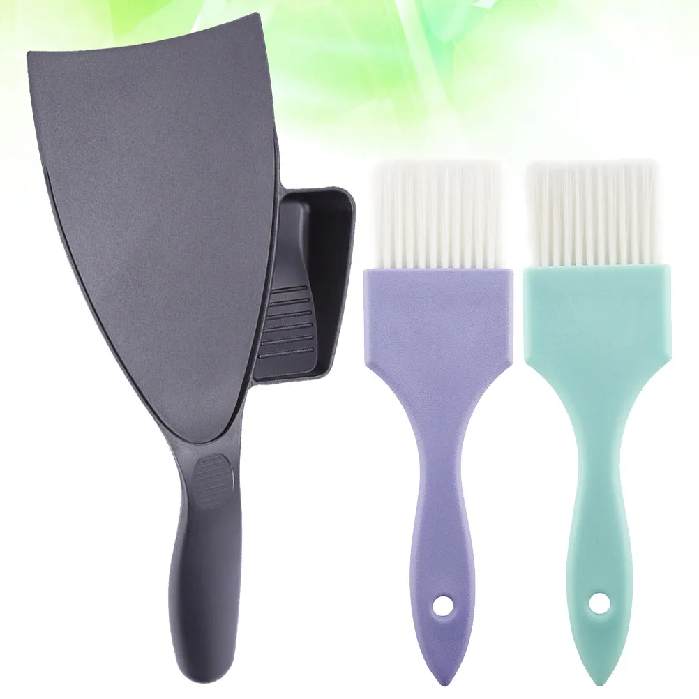 

3Pcs Hair Coloring Kit Includes Coloring Board 2 Brushes Reusable Washable Hard Plastic for DIY Hair Dye Salon Professional Use