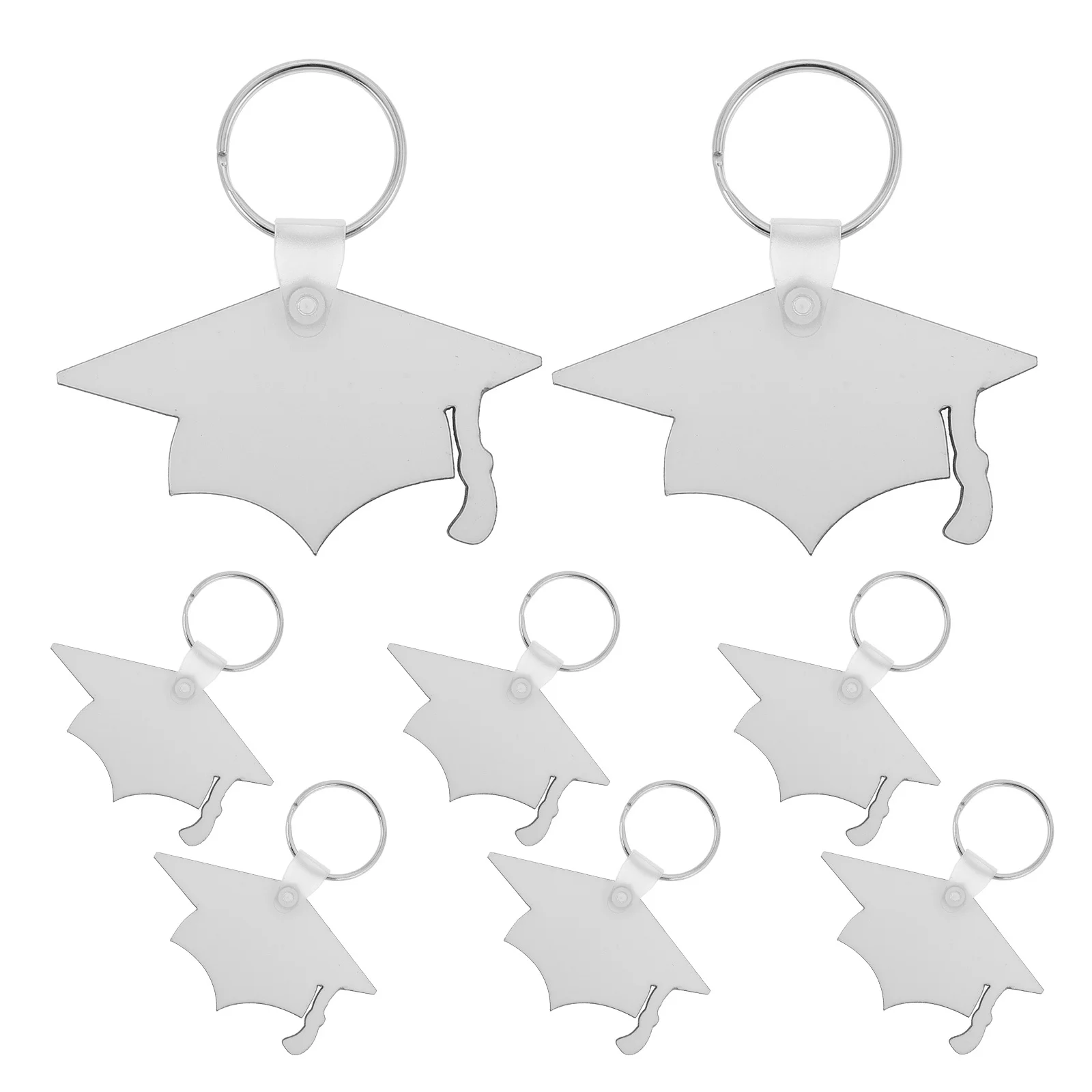 

8Pcs Graduation Cap Heat Transfer Sublimation Keychain Blank DIY Souvenir for Graduation Party Students Teachers