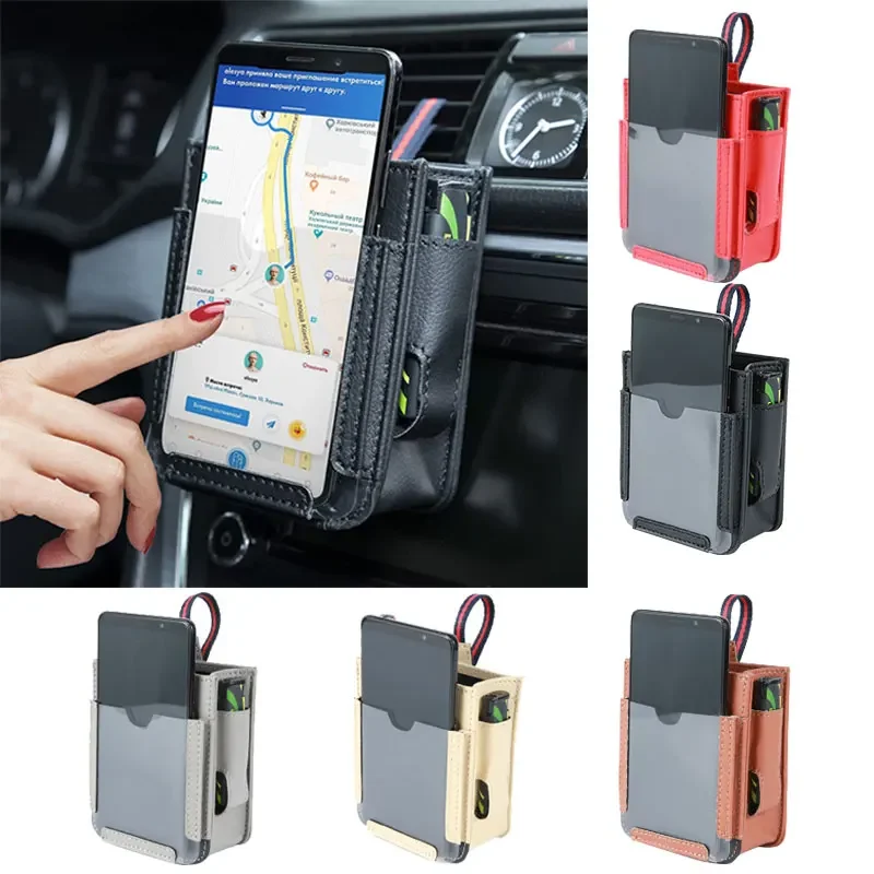 

Car Air Outlet Storage Bag Car Storage Bag Hanging Storage Box Leather Box Car Sundries Box Auto Accessories Interior