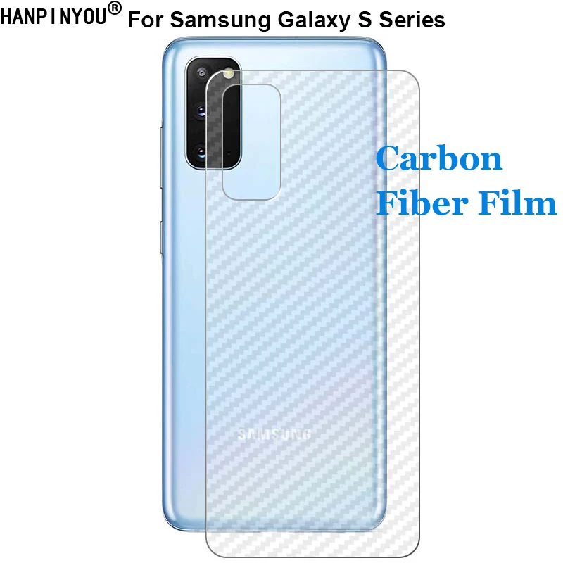 

For Samsung Galaxy S23 S22 S21 S20 Plus Ultra LTE FE Lite 5G 3D Anti-fingerprint Carbon Fiber Back Film Screen Protector Sticker