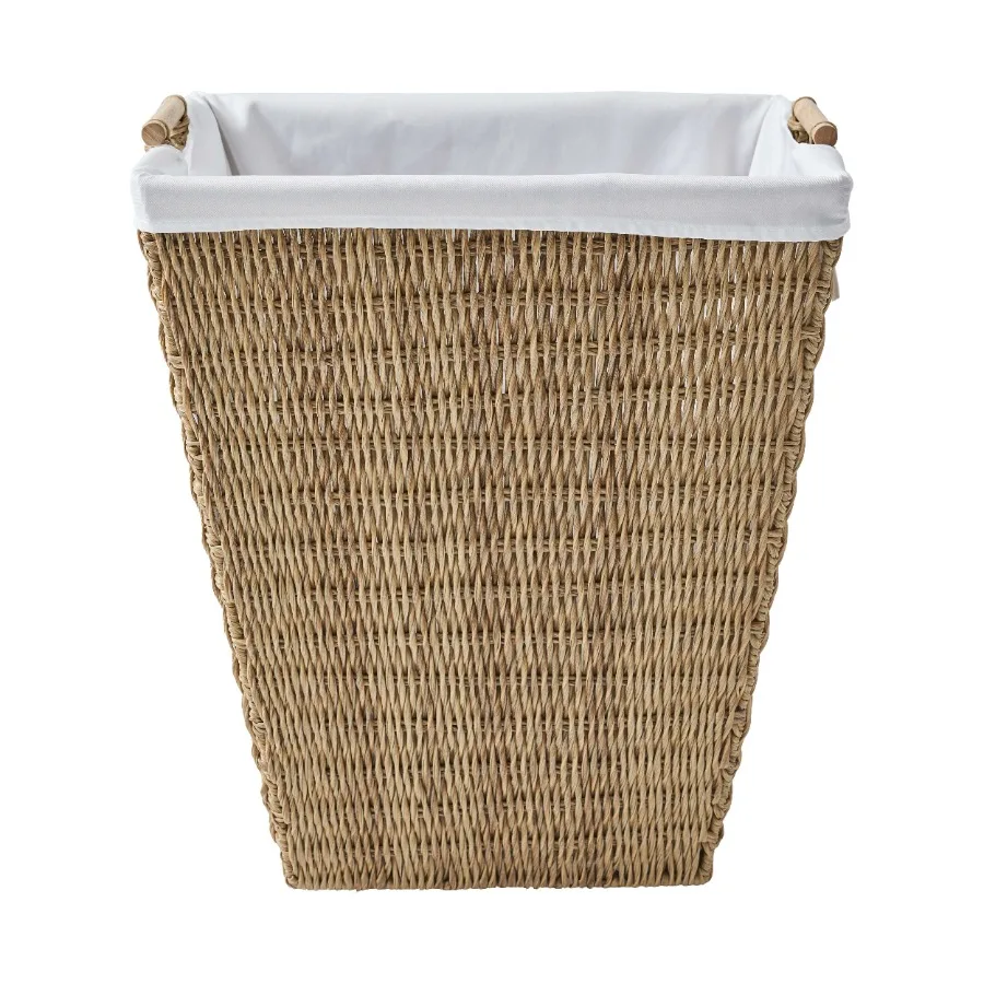 

Resin Poly Rattan Laundry Hamper with Fabric Liner Adult