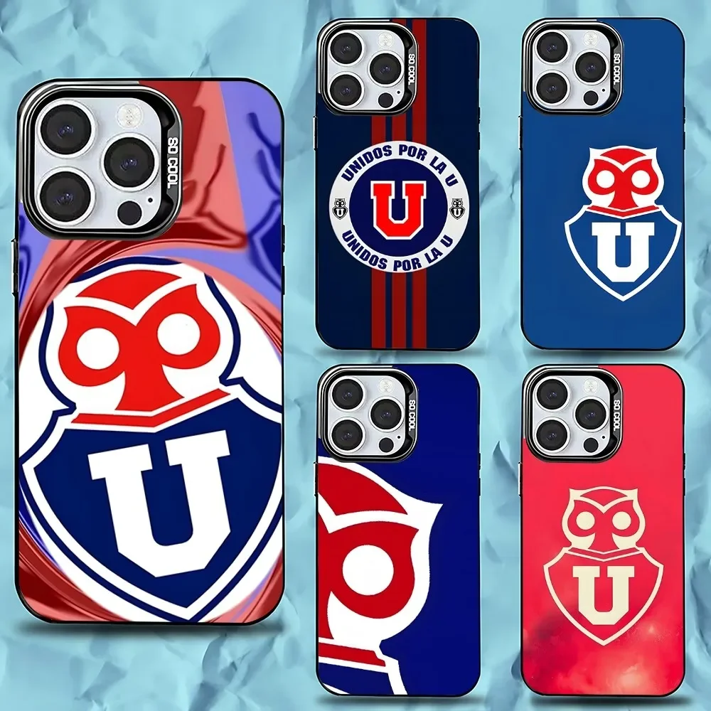C-Chile U-University Logo Phone Case For iPhone 16,15,14,13,12,11,Pro,Max,Plus,Mini,XS,SE Anti Fall Black Matte Hard Bumper