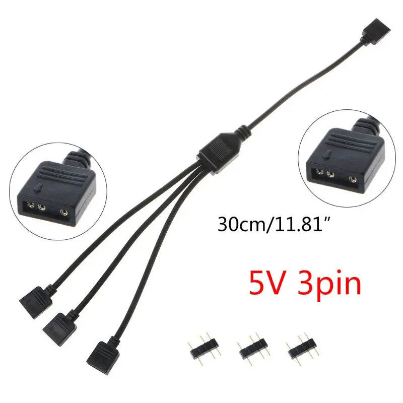 5V 3Pin RGB Connector Hub voor Computer PC voor Case Fan Voeding