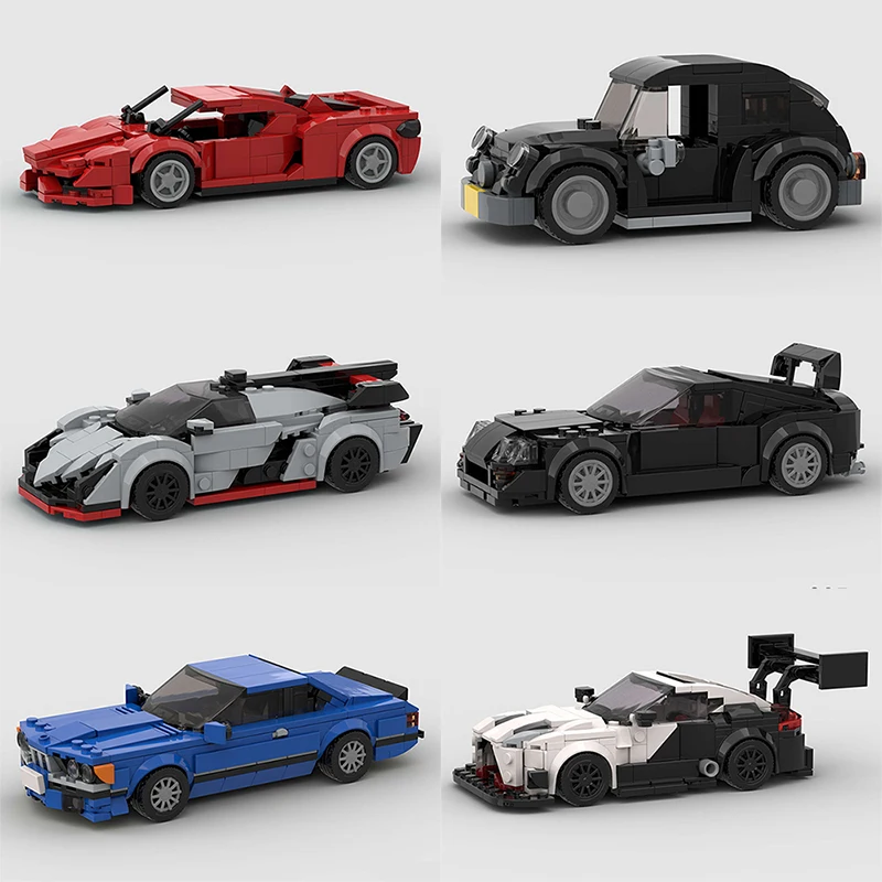 MOC Vehicles City F1 Speed Champions Super Racers Sports Racing Car Model Building Blocks DIY Bricks Classic Technical Kid Toys