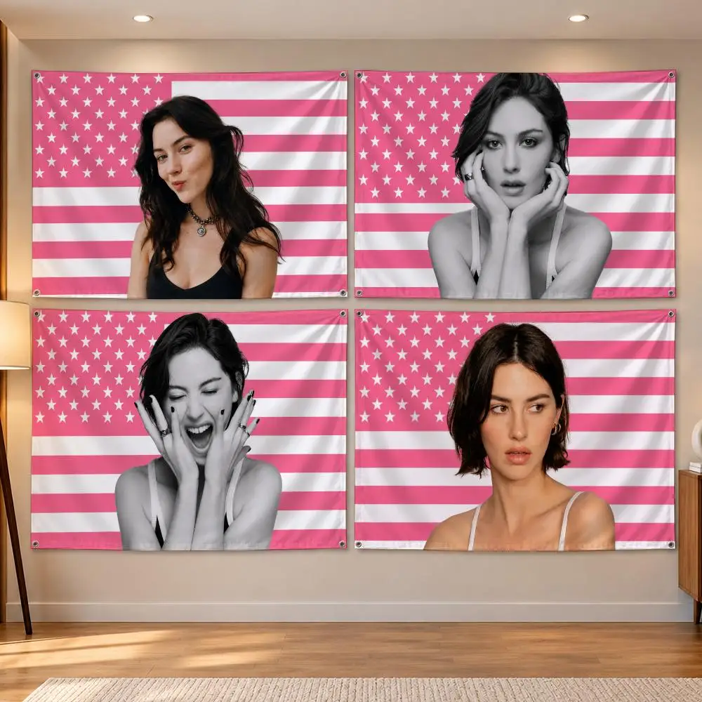 Singer American Indie Pop Creative G-Gracie Abrams Flags Banner Decor for Bedroom,Garden,Party,Club,Indoor Outdoor, Fan Gift