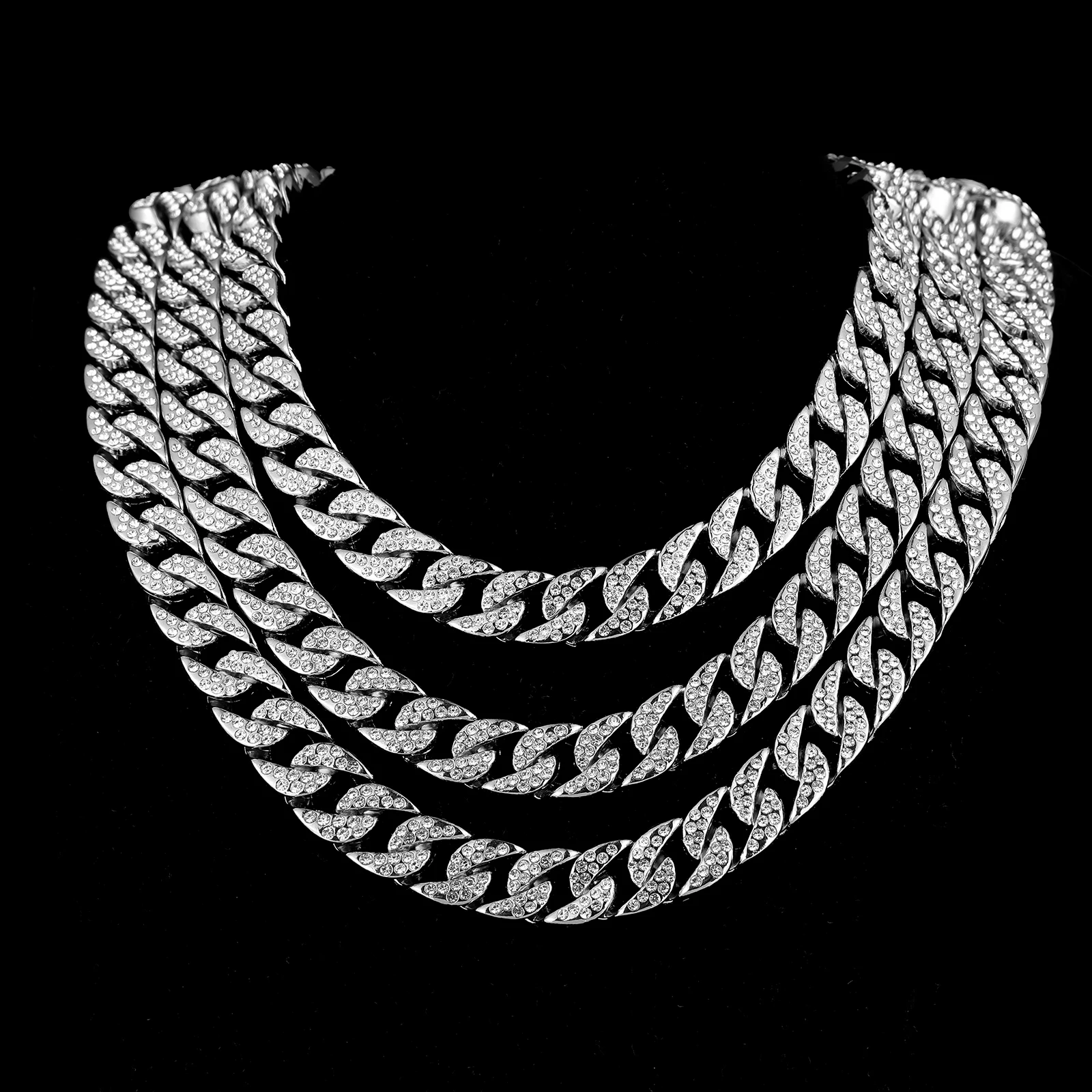 Miami Fashion Hip Hop Necklace Iced Out Cuban Link Chain for Men