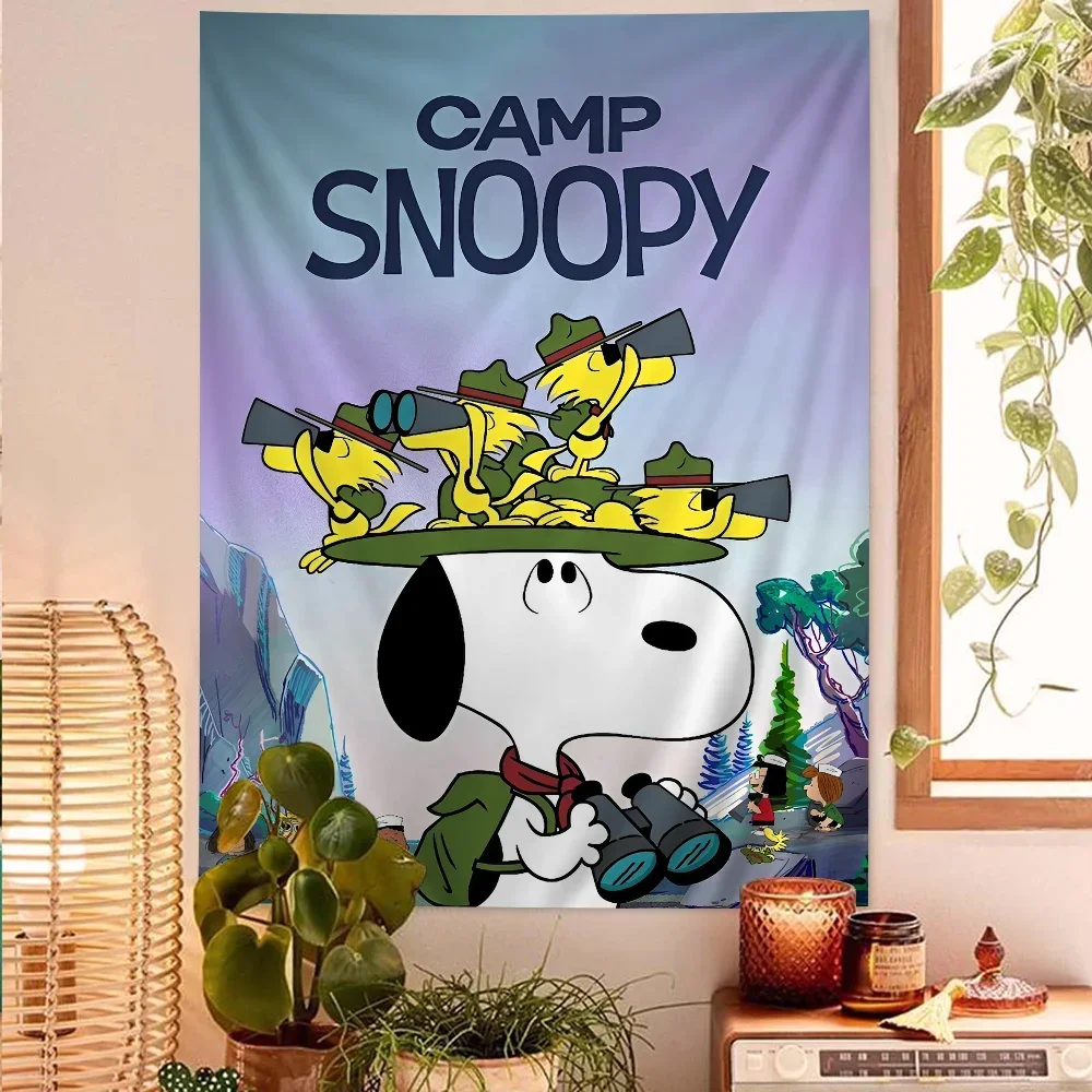 Cute Snoop Cartoon Dog Chart Tapestry Art Science Fiction Room Home Decor Cheap Hippie Wall Hanging