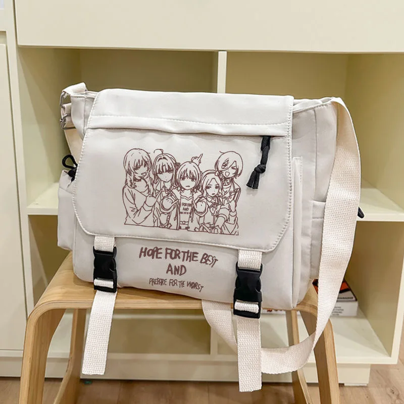 

Anime GIRLS BAND CRY Crossbody Bag Cartoon Fashion Large Capacity Tote Bag Women Men Lightweight Waterproof Nylon Shoulder Bag