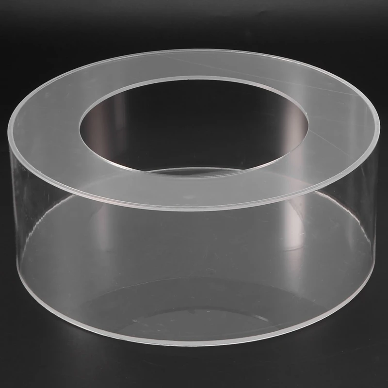 ABHG 1Pc Round Acrylic Cake Display Board Cake Edge Smoother Scraper Cake Tray DIY Round Decor Cake Refillable Board