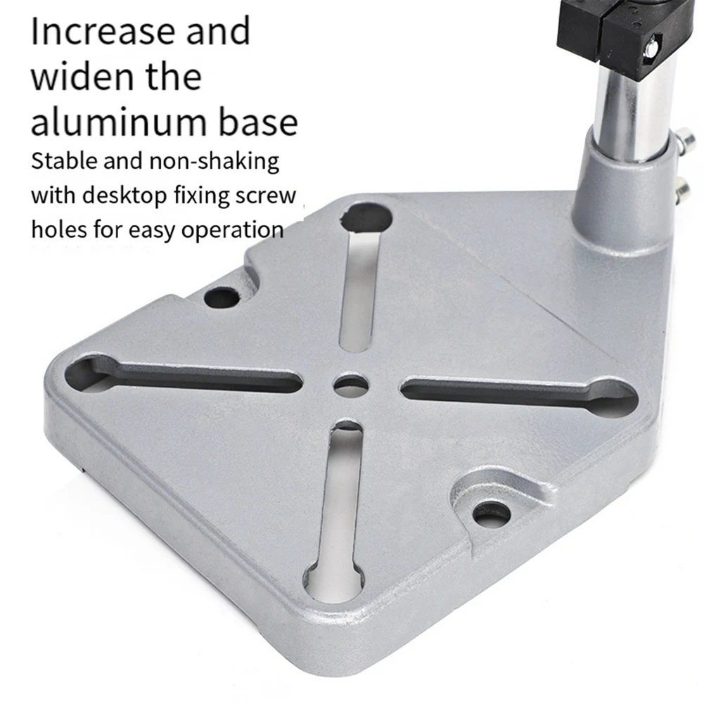 Aluminum Bench Drill Stand Single-Head Electric Drill Base Frame Drill Holder Power Grinder Replacement Accessories For Woodwork