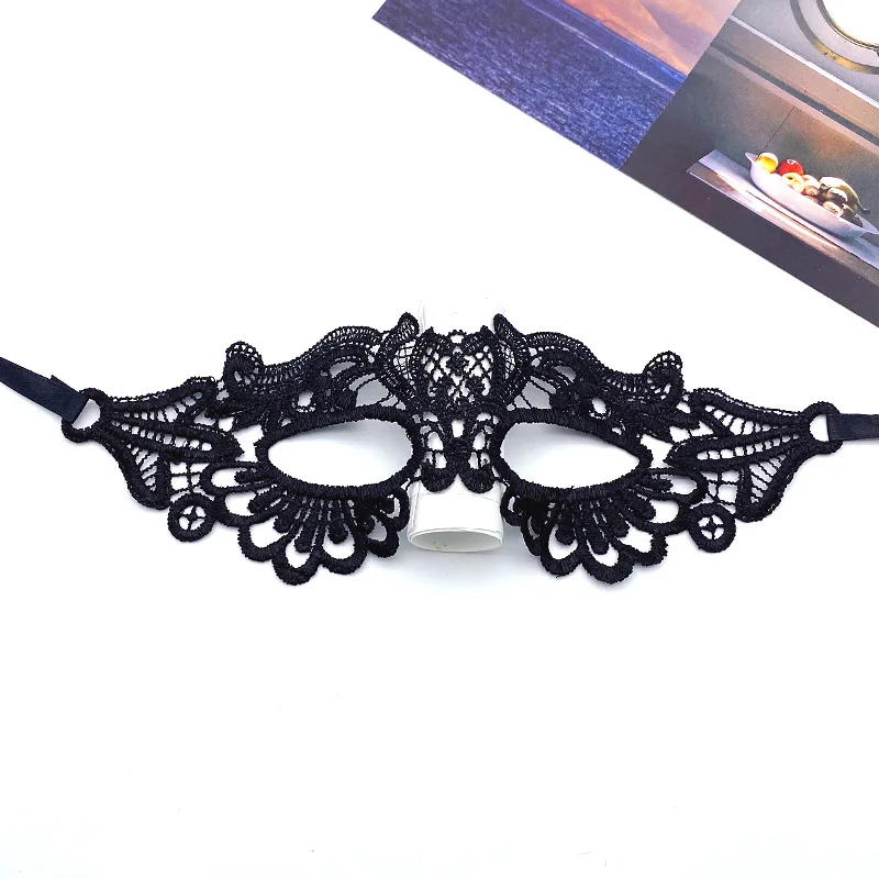 Sexy Frauen Schwarz Spitze Floral Augenmaske Maskerade Prom Gesichtsmaske Prinzessin Königin Party Make-Up Cosplay Nachtclub Spitze Maske Requisiten – Detail 33