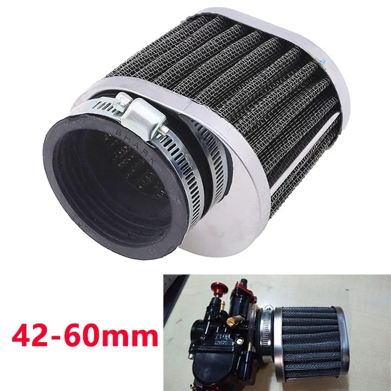 Filtro de aire Universal para motocicleta, limpiador de aire de admisión para Honda, Yamaha, BMW, Suzuki, Moto, Dirt Bike, Scooter, 42-60mm