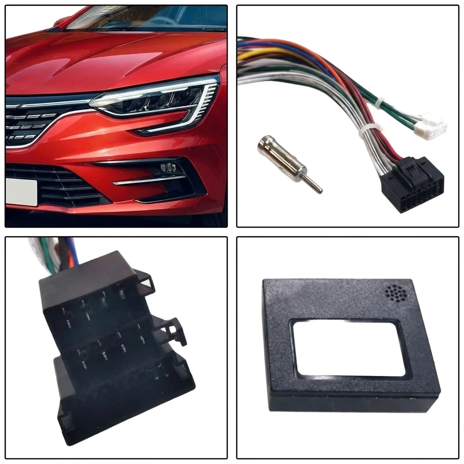For MEGANE 2 Car Radio Canbus Adapter Box with Power Cable Supporting 12V System for Reliable Radio Connection