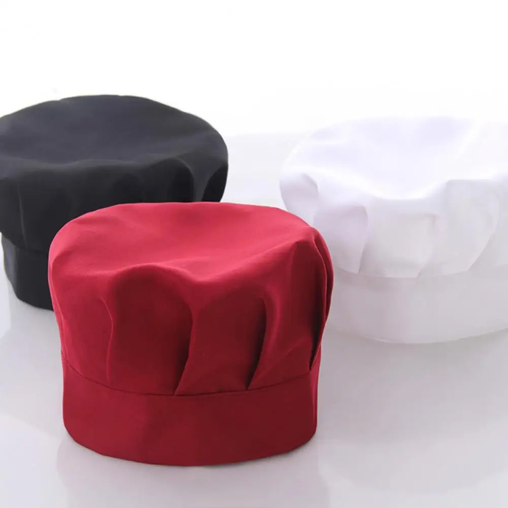 Czapka kucharska unisex, profesjonalna, plisowana, do hotelu, restauracji, czapka szefa kuchni, jednolity kolor, czapka robocza dla kelnera.