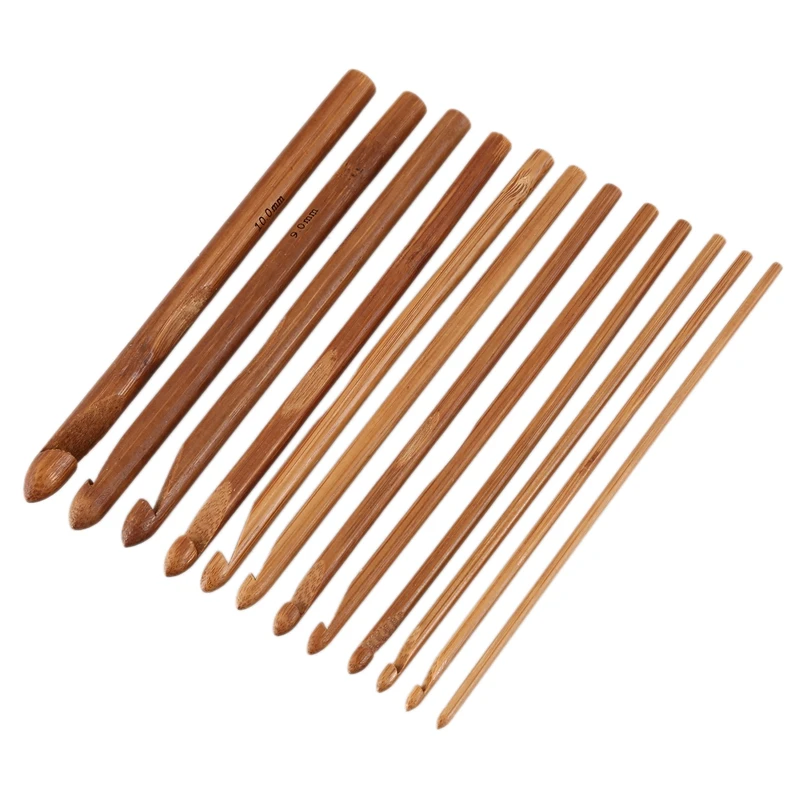 Knitting Needles Set-18 Pairs 18 Sizes Bamboo Circular Knitting Needles + 36 Single Pointed Bamboo Knitting Needles + Weaving To