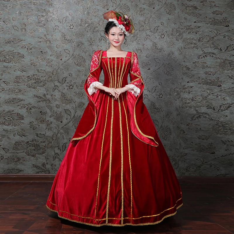 Customized Ball Gown Medieval Marie Court Evening Dresses Renaissance Historical Theater Prom Party Gowns Halloween Masquerade