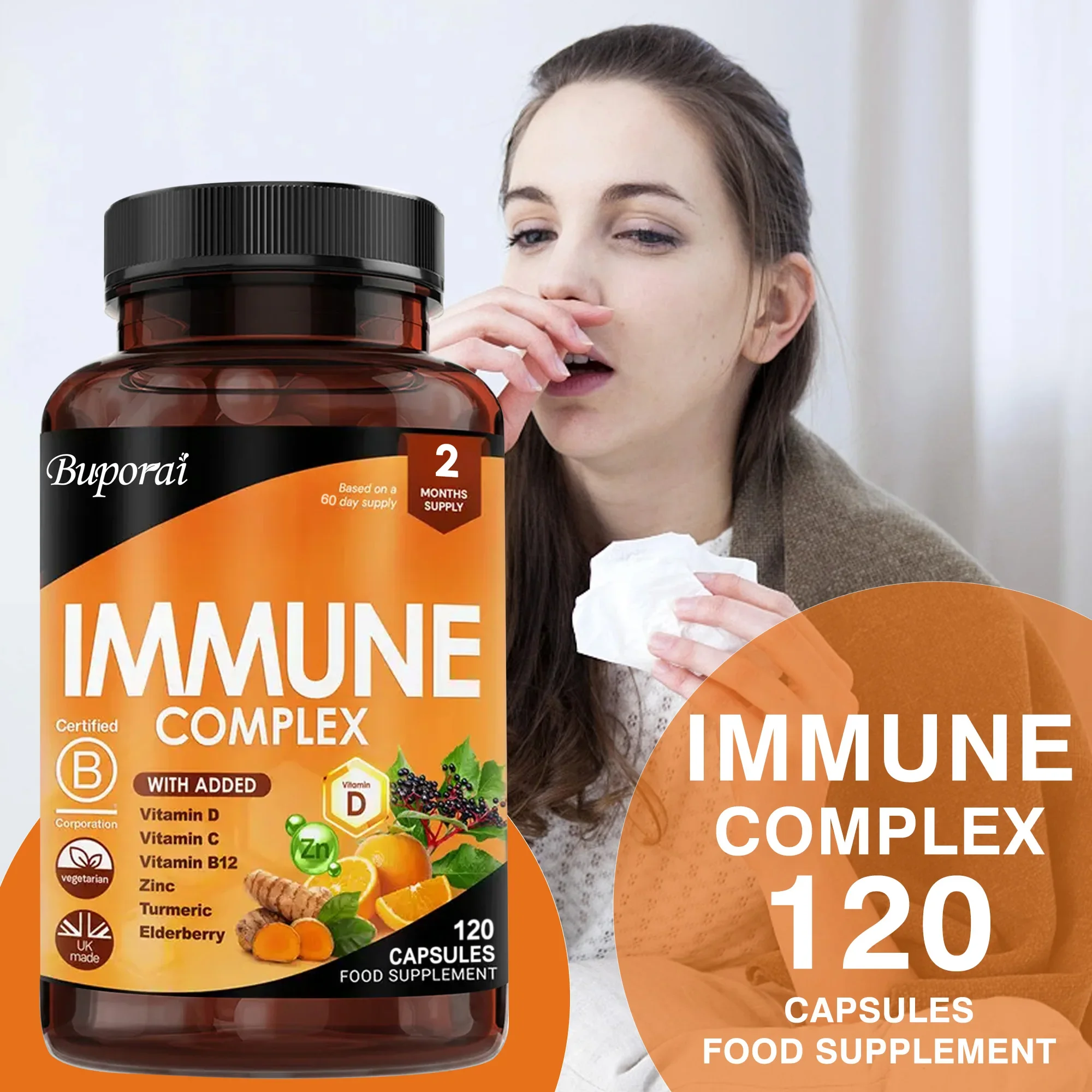 Immune Complex - Boosts Immune Cell Energy, and Maintains Overall Health, Promote Energy Metabolism, and Enhance Cell Vitality