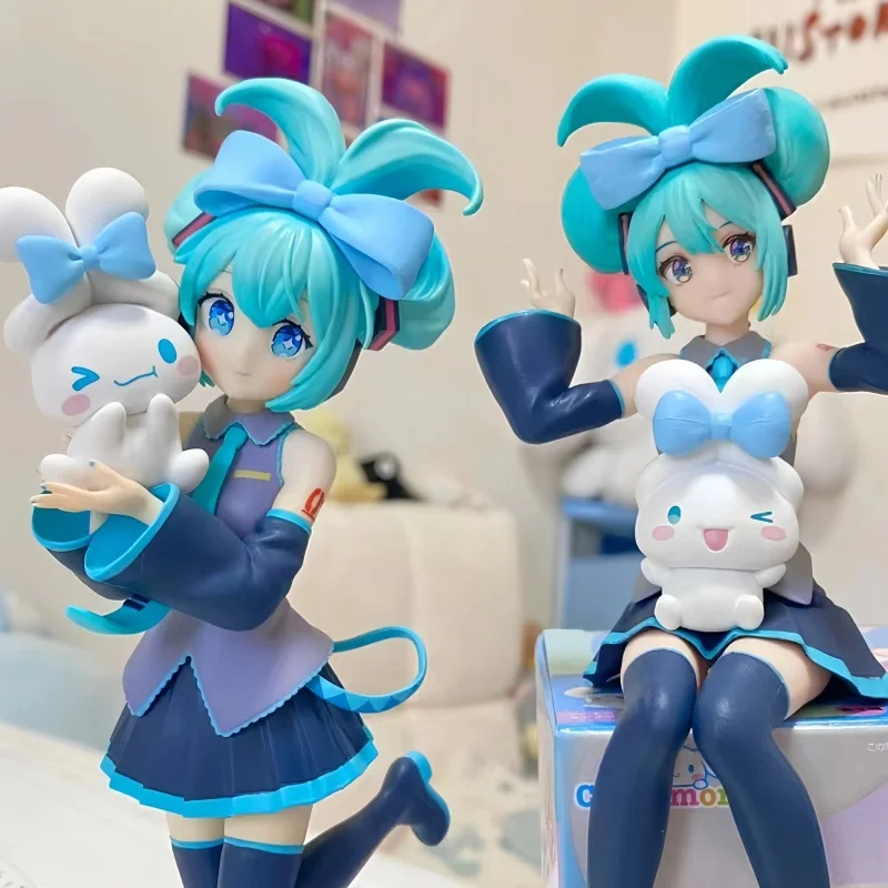 

Sega Hatsune Miku Cinnamoroll Аниме периферийные коллекционные модели, набор для гаража, декоративные украшения, милый подарок для детей