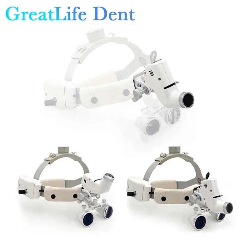 GreatLife Dent Dental Led Light Surgical Magnifier With Headlight Dental Loupes Surgical Operation Magnifier Medical Headlamp